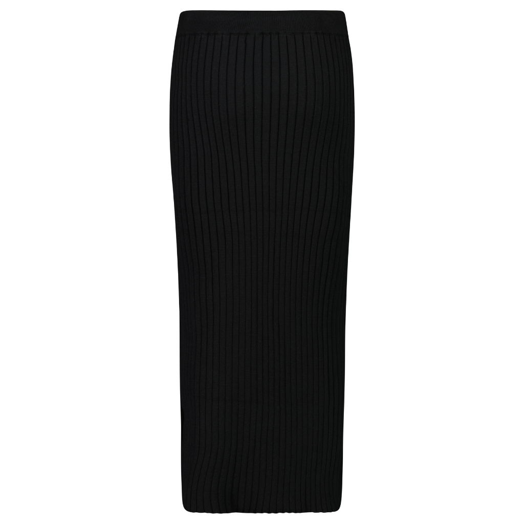 Sol Women&#39;s Rib Knit  Skirt - Black