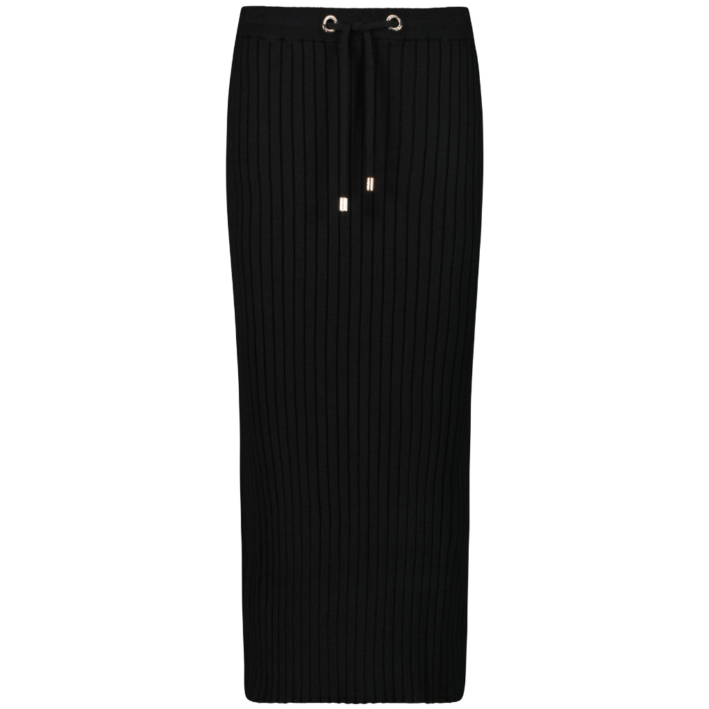 Sol Women&#39;s Rib Knit  Skirt - Black