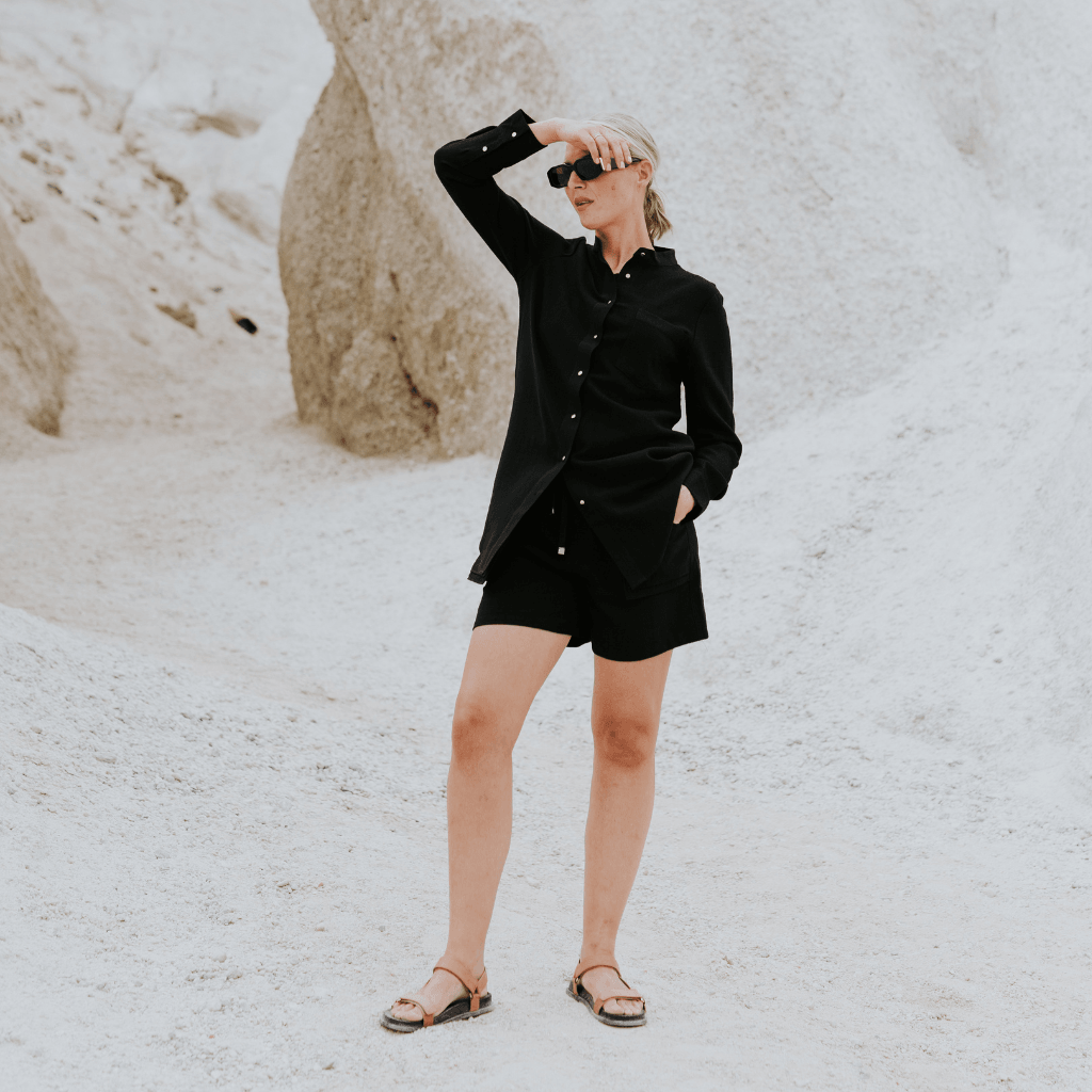 Moke | Casey Women's Viscose Shirt - Black - Moke Apparel