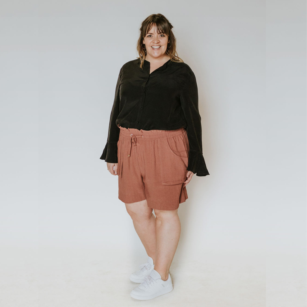 Jenna Women&#39;s Paperbag Shorts - Desert