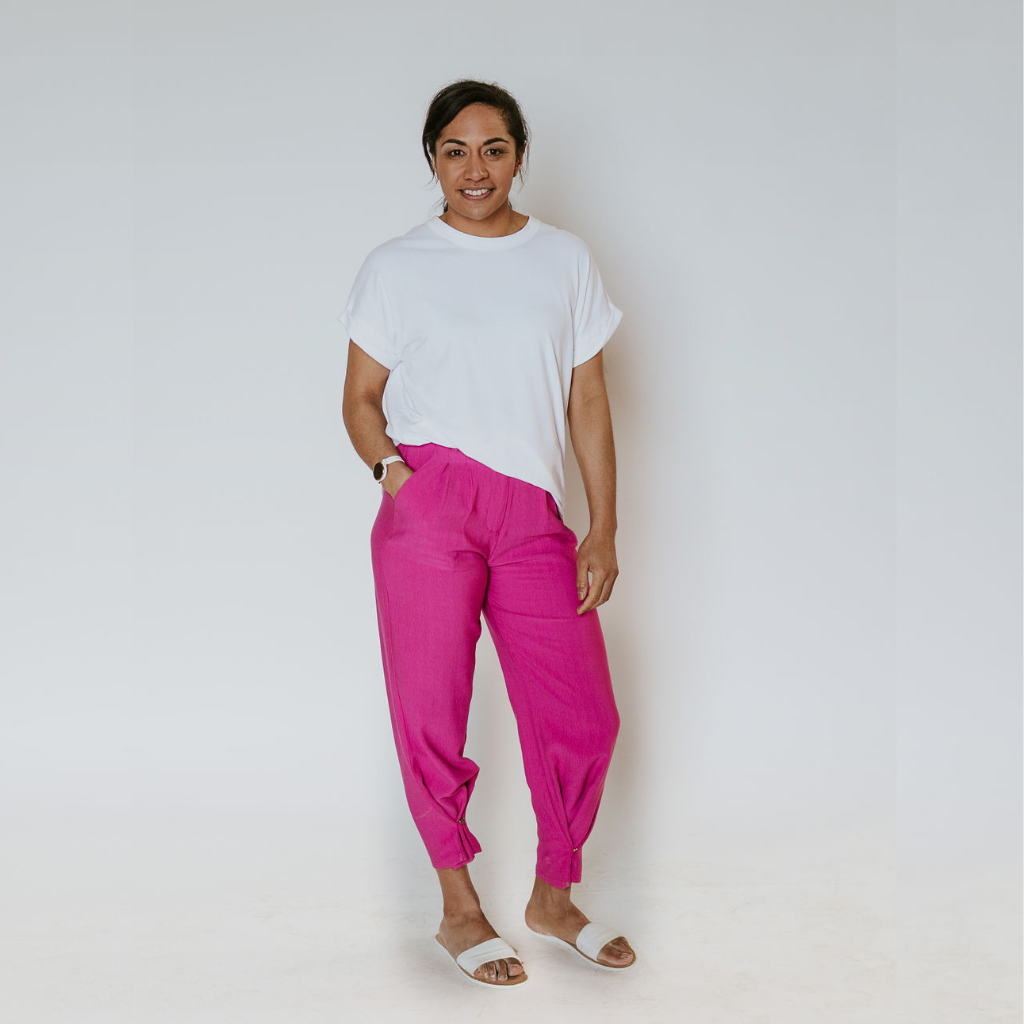 Shannon Women&#39;s Wide Leg/Harem Pants - Flamingo